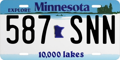 MN license plate 587SNN