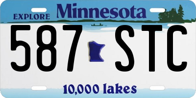MN license plate 587STC