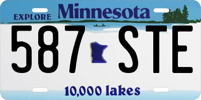 MN license plate 587STE
