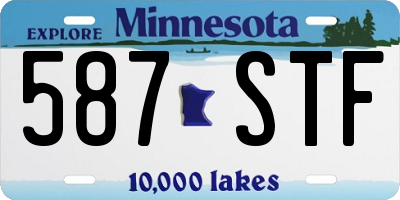 MN license plate 587STF
