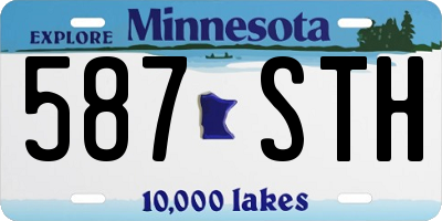 MN license plate 587STH