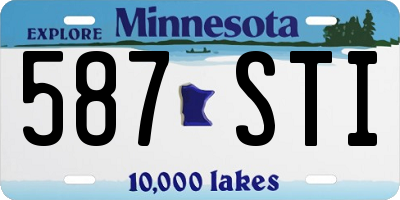 MN license plate 587STI
