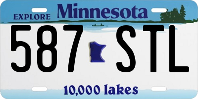 MN license plate 587STL