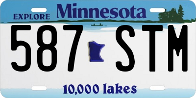 MN license plate 587STM