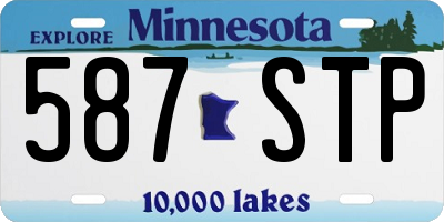 MN license plate 587STP