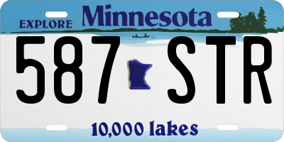 MN license plate 587STR
