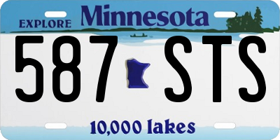 MN license plate 587STS