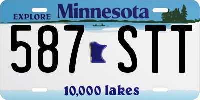 MN license plate 587STT