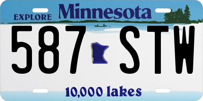 MN license plate 587STW