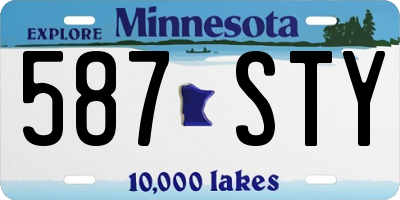 MN license plate 587STY
