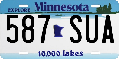 MN license plate 587SUA