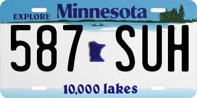 MN license plate 587SUH
