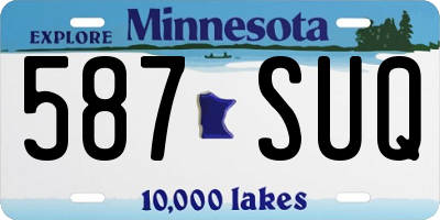 MN license plate 587SUQ