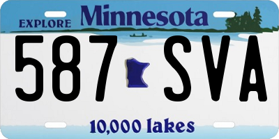 MN license plate 587SVA