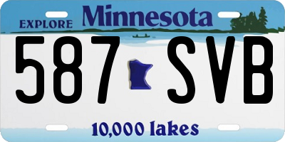 MN license plate 587SVB