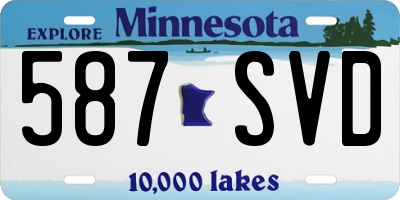 MN license plate 587SVD