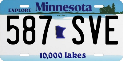 MN license plate 587SVE