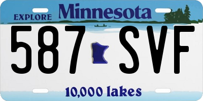 MN license plate 587SVF