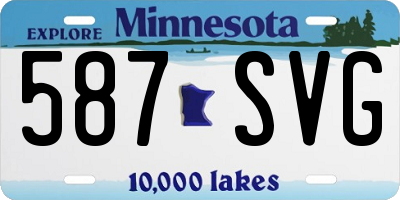 MN license plate 587SVG