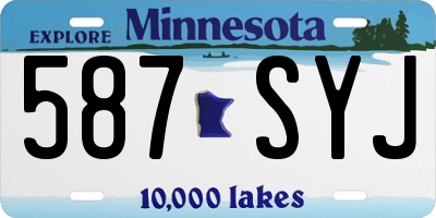 MN license plate 587SYJ