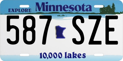 MN license plate 587SZE