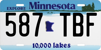MN license plate 587TBF