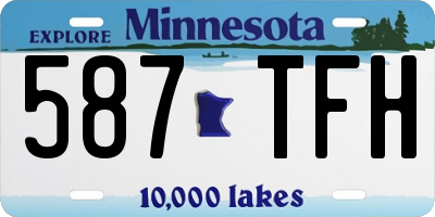 MN license plate 587TFH