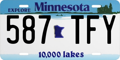 MN license plate 587TFY