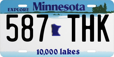 MN license plate 587THK