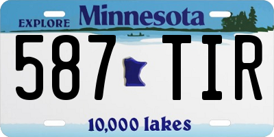 MN license plate 587TIR