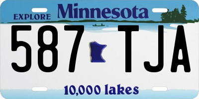 MN license plate 587TJA