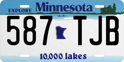 MN license plate 587TJB
