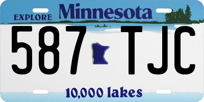MN license plate 587TJC