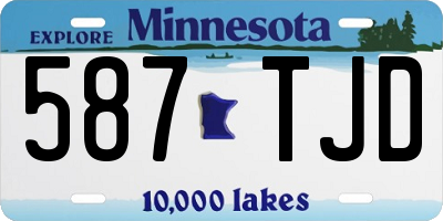 MN license plate 587TJD