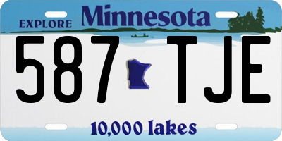 MN license plate 587TJE