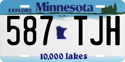 MN license plate 587TJH