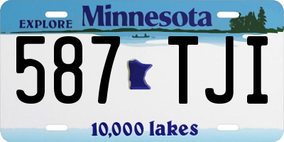 MN license plate 587TJI