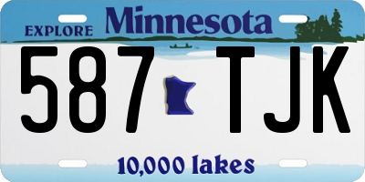 MN license plate 587TJK