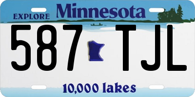 MN license plate 587TJL