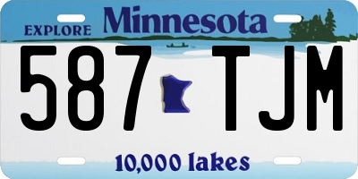 MN license plate 587TJM