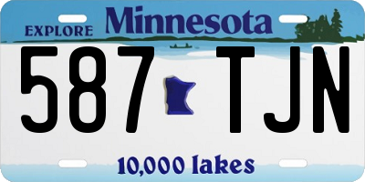 MN license plate 587TJN
