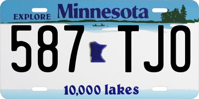 MN license plate 587TJO