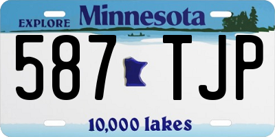 MN license plate 587TJP