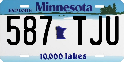 MN license plate 587TJU