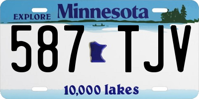 MN license plate 587TJV