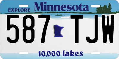 MN license plate 587TJW