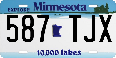 MN license plate 587TJX