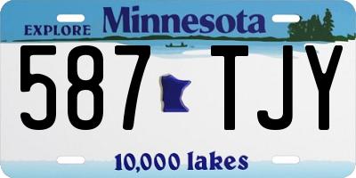 MN license plate 587TJY