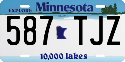 MN license plate 587TJZ