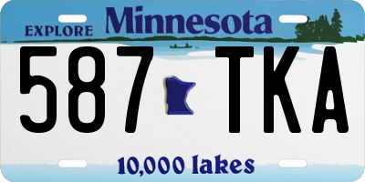 MN license plate 587TKA